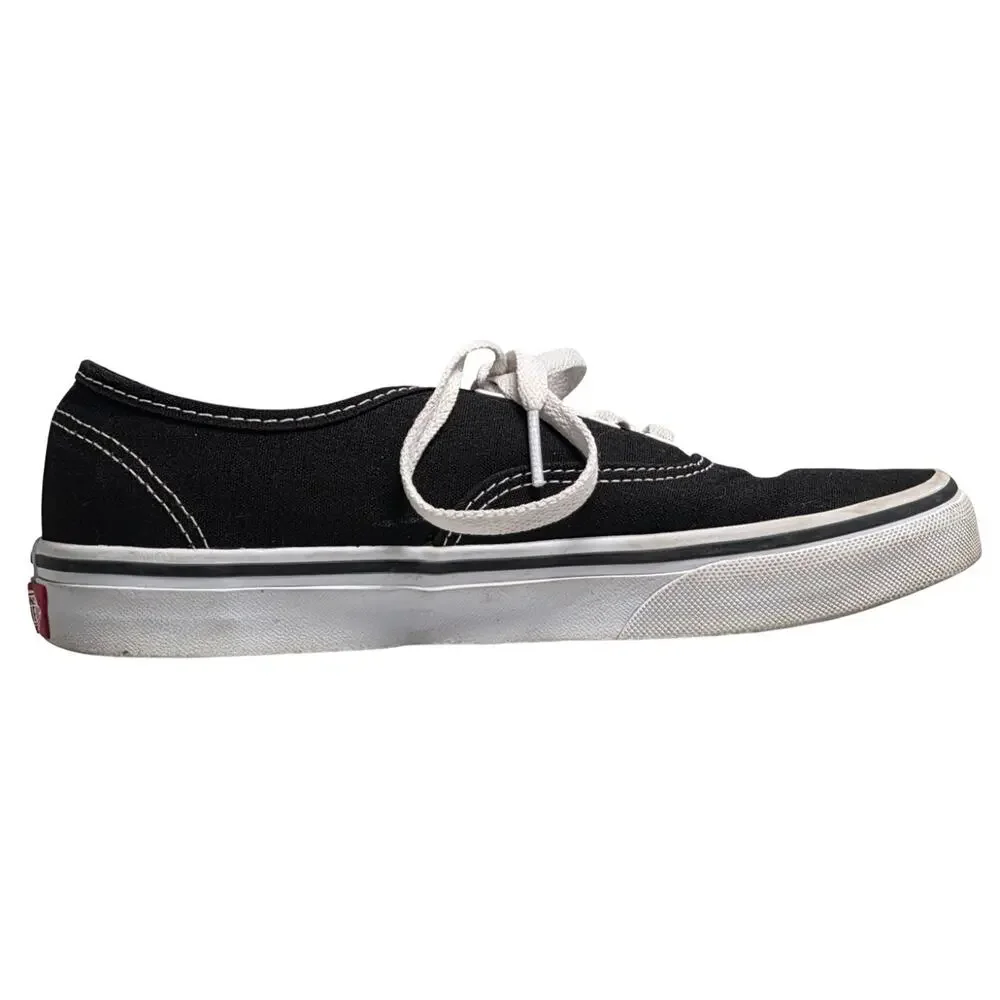 Vans Authentic Black White Skater Tennis Shoe Sneaker Men's Size 6.0 Women's 7.5